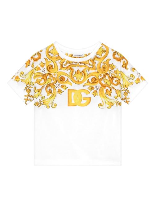 T-shirt bambina maniche corte maiolica Dolce & Gabbana Kids | L5JTNKII7DSHG3TN